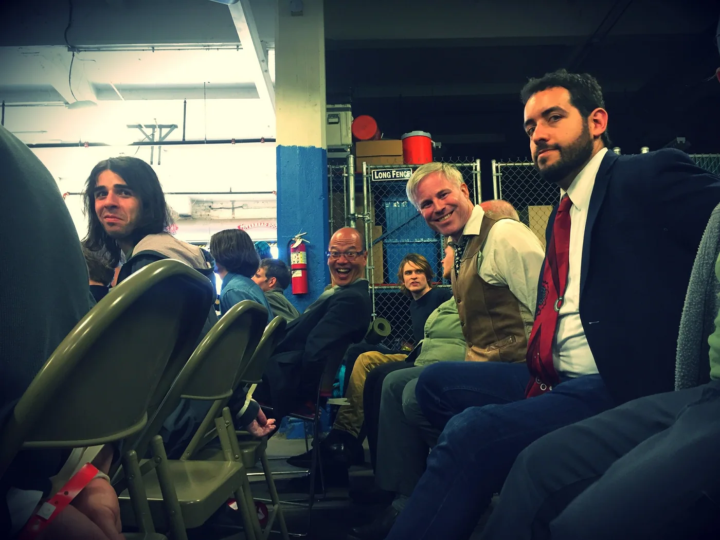Gabriel Franco seated with other Democracy Spring participants after being arrested during civil disobedience